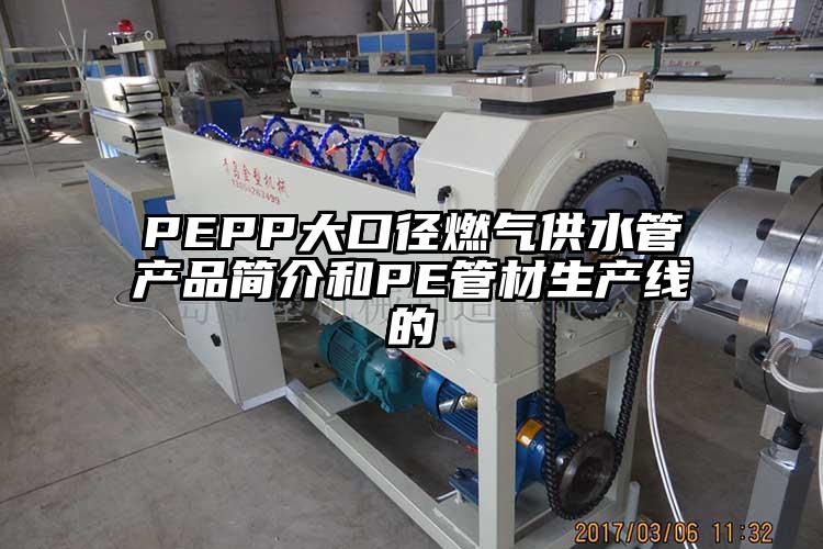 PEPP大口徑燃氣供水管產品簡介和PE管材生產線的